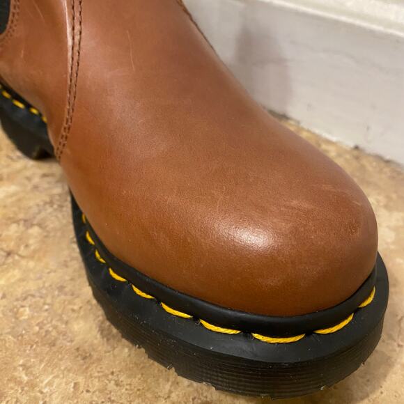 Dr. Martens Brown Ankle Boots with Black Sole - Picture 7 of 12